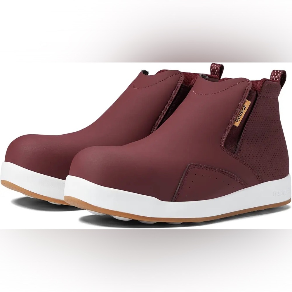 Reebok Maroon Work Boots Comp Toe Women's 7.5 MEDIUM